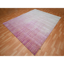 Load image into Gallery viewer, 8&#39;1&quot;x10&#39;4&quot; Shades Of Pink, Vertical Ombre Design, Natural Wool, Hand Knotted, Oriental Rug FWR453084