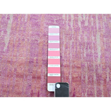 Load image into Gallery viewer, 8&#39;1&quot;x10&#39;4&quot; Shades Of Pink, Vertical Ombre Design, Natural Wool, Hand Knotted, Oriental Rug FWR453084