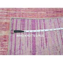 Load image into Gallery viewer, 8&#39;1&quot;x10&#39;4&quot; Shades Of Pink, Vertical Ombre Design, Natural Wool, Hand Knotted, Oriental Rug FWR453084