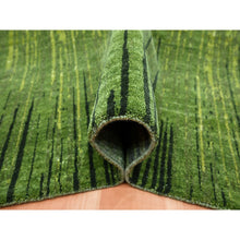 Load image into Gallery viewer, 8&#39;2&quot;x10&#39;3&quot; Pickle Green, Vertical Ombre Design, Hand Knotted, Soft And Vibrant Wool, Oriental Rug FWR453090