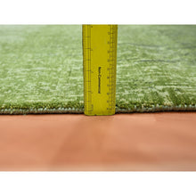 Load image into Gallery viewer, 3&#39;x5&#39;3&quot; Shades Of Green, Vertical Ombre Design, Hand Knotted, Soft And Vibrant Wool, Oriental Rug FWR453102