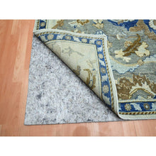 Load image into Gallery viewer, 9&#39;2&quot;x12&#39;3&quot; Chiffon White With Brown, Polonaise Czartoryski With Persian Isphahan Inspired design, Hand Knotted, Zero Pile, 100% Wool, Oriental Rug FWR453126