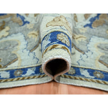 Load image into Gallery viewer, 9&#39;2&quot;x12&#39;3&quot; Chiffon White With Brown, Polonaise Czartoryski With Persian Isphahan Inspired design, Hand Knotted, Zero Pile, 100% Wool, Oriental Rug FWR453126