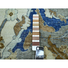 Load image into Gallery viewer, 9&#39;2&quot;x12&#39;3&quot; Chiffon White With Brown, Polonaise Czartoryski With Persian Isphahan Inspired design, Hand Knotted, Zero Pile, 100% Wool, Oriental Rug FWR453126