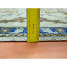 Load image into Gallery viewer, 9&#39;2&quot;x12&#39;3&quot; Chiffon White With Brown, Polonaise Czartoryski With Persian Isphahan Inspired design, Hand Knotted, Zero Pile, 100% Wool, Oriental Rug FWR453126
