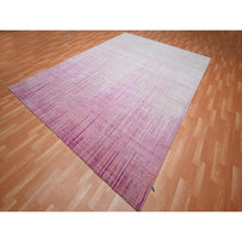 Load image into Gallery viewer, 9&#39;2&quot;x12&#39;4&quot; Shades Of Pink, Hand Knotted, Vertical Ombre Design, Natural Wool, Oriental Rug FWR453174