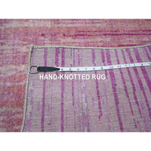 Load image into Gallery viewer, 9&#39;2&quot;x12&#39;4&quot; Shades Of Pink, Hand Knotted, Vertical Ombre Design, Natural Wool, Oriental Rug FWR453174