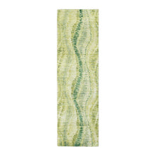 Load image into Gallery viewer, 2&#39;5&quot;x8&#39;3&quot; Shades of Green, Soft to the Touch, 100% Silk, Hand Knotted, Crocodile Safari Design, Runner, Oriental Rug FWR453288