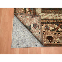 Load image into Gallery viewer, 10&#39;x14&#39;3&quot; Shades Of Brown, Khotan Influence All Over Intricate Design, Zero Pile, 100% Wool, Hand Knotted, Oriental Rug FWR453372