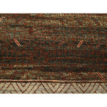 Load image into Gallery viewer, 10&#39;x14&#39;3&quot; Shades of Brown, Khotan Influence All Over Intricate Design, Zero Pile, 100% Wool, Hand Knotted, Oriental Rug FWR453372