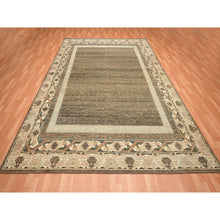 Load image into Gallery viewer, 9&#39;x11&#39;10&quot; Toffee Brown, Khotan Influence All Over Intricate Design, 100% Wool, Hand Knotted, Zero Pile, Oriental Rug FWR453378