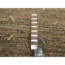 Load image into Gallery viewer, 9&#39;x11&#39;10&quot; Toffee Brown, Khotan Influence All Over Intricate Design, 100% Wool, Hand Knotted, Zero Pile, Oriental Rug FWR453378