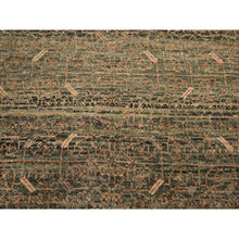 Load image into Gallery viewer, 9&#39;x11&#39;10&quot; Toffee Brown, Khotan Influence All Over Intricate Design, 100% Wool, Hand Knotted, Zero Pile, Oriental Rug FWR453378