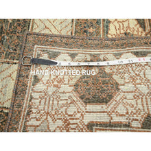 Load image into Gallery viewer, 9&#39;x11&#39;10&quot; Toffee Brown, Khotan Influence All Over Intricate Design, 100% Wool, Hand Knotted, Zero Pile, Oriental Rug FWR453378