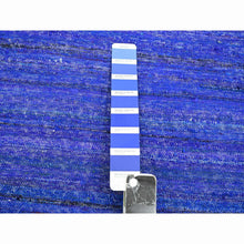Load image into Gallery viewer, 9&#39;2&quot;x11&#39;8&quot; Admiral Blue, Sari Silk, Plain Design, Flat Weave Kilim, Hand Woven, Oriental Rug FWR453456