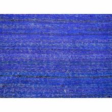 Load image into Gallery viewer, 9&#39;2&quot;x11&#39;8&quot; Admiral Blue, Sari Silk, Plain Design, Flat Weave Kilim, Hand Woven, Oriental Rug FWR453456