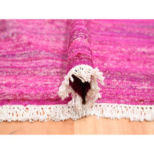 Load image into Gallery viewer, 9&#39;1&quot;x11&#39;7&quot; Hot Pink, Sari Silk, Solid Design Kilim, Flat Weave, Hand Woven, Oriental Rug FWR453462
