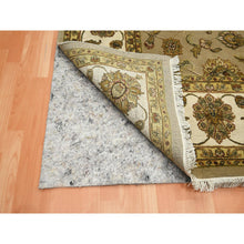 Load image into Gallery viewer, 7&#39;10&quot;x9&#39;10&quot; Dark Vanilla Brown, Rajasthan With All Over Leaf Design, Hand Knotted, Wool And Silk, Thick And Plush, Oriental Rug FWR453474