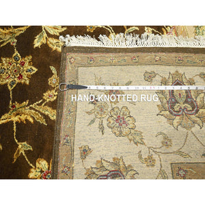 7'10"x10' Crimson Red, Kazak with Geometric Medallions Design, Hand Knotted, Soft and Shiny Wool, Denser Weave, Vegetable Dyes, Oriental Rug FWR3180