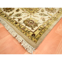 Load image into Gallery viewer, 7&#39;8&quot;x9&#39;10&quot; Tortilla Brown, Rajasthan With All Over Leaf Design, Hand Knotted, Wool And Silk, Soft Pile, Thick And Plush, Oriental Rug FWR453516