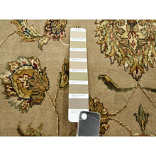 Load image into Gallery viewer, 7&#39;8&quot;x9&#39;10&quot; Tortilla Brown, Rajasthan With All Over Leaf Design, Hand Knotted, Wool And Silk, Soft Pile, Thick And Plush, Oriental Rug FWR453516