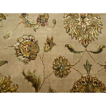 Load image into Gallery viewer, 7&#39;8&quot;x9&#39;10&quot; Tortilla Brown, Rajasthan With All Over Leaf Design, Hand Knotted, Wool And Silk, Soft Pile, Thick And Plush, Oriental Rug FWR453516