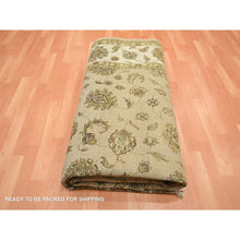 Load image into Gallery viewer, 7&#39;8&quot;x9&#39;10&quot; Tortilla Brown, Rajasthan With All Over Leaf Design, Hand Knotted, Wool And Silk, Soft Pile, Thick And Plush, Oriental Rug FWR453516