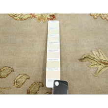 Load image into Gallery viewer, 8&#39;x9&#39;9&quot; Linen White, Borderless Botanical Design, Half Wool And Half Silk, Densely Woven, Soft Pile, Hand Knotted, Oriental Rug FWR453528
