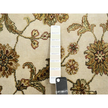 Load image into Gallery viewer, 7&#39;8&quot;x10&#39; Chiffon White, Rajasthan with All Over Leaf Design, Wool and Silk, Soft Pile, Thick and Plush, Hand Knotted, Oriental Rug FWR453534