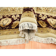 Load image into Gallery viewer, 8&#39;9&quot;x12&#39;1&quot; Parchment White, Rajasthan With All Over Leaf Design, Hand Knotted, Wool And Silk, Densely Woven, Thick And Plush, Oriental Rug FWR453582