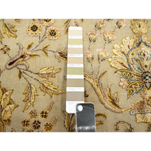 Load image into Gallery viewer, 8&#39;9&quot;x12&#39;1&quot; Parchment White, Rajasthan With All Over Leaf Design, Hand Knotted, Wool And Silk, Densely Woven, Thick And Plush, Oriental Rug FWR453582