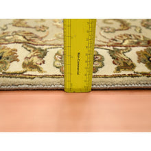 Load image into Gallery viewer, 2&#39;6&quot;x8&#39; Dark Vanilla Brown, Rajasthan with All Over Leaf Design, Hand Knotted, Wool and Silk, Soft Pile, Thick and Plush, Runner, Oriental Rug FWR453690