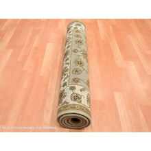 Load image into Gallery viewer, 3&#39;x5&#39;3&quot; Khaki Brown, Rajasthan with All Over Leaf Design, Hand Knotted, Densely Woven, Wool and Silk, Thick and Plush, Oriental Rug FWR453762
