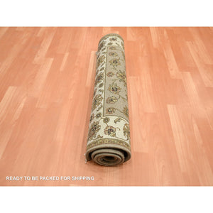 3'x5' Earth Tone Colors Abstract Design Wool And Silk Hand Knotted Modern Oriental Rug FWR350808