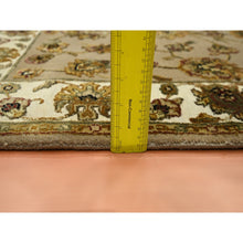 Load image into Gallery viewer, 3&#39;x5&#39; Earth Tone Colors Abstract Design Wool And Silk Hand Knotted Modern Oriental Rug FWR350808