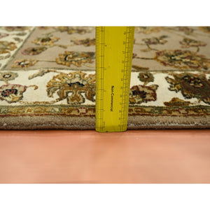 3'x5' Earth Tone Colors Abstract Design Wool And Silk Hand Knotted Modern Oriental Rug FWR350808