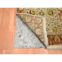 Load image into Gallery viewer, 3&#39;x5&#39;6&quot; Dark Vanilla Brown, Rajasthan With All Over Leaf Design, Hand Knotted, Wool And Silk, Soft Pile, Thick And Plush, Oriental Rug FWR453774