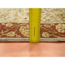 Load image into Gallery viewer, 3&#39;x5&#39;6&quot; Dark Vanilla Brown, Rajasthan with All Over Leaf Design, Hand Knotted, Wool and Silk, Soft Pile, Thick and Plush, Oriental Rug FWR453774