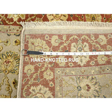 Load image into Gallery viewer, 3&#39;x5&#39;6&quot; Dark Vanilla Brown, Rajasthan With All Over Leaf Design, Hand Knotted, Wool And Silk, Soft Pile, Thick And Plush, Oriental Rug FWR453774