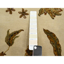 Load image into Gallery viewer, 4&#39;x6&#39; Parchment White, Botanical Design, Borderless, Half Wool And Half Silk, Densely Woven, Soft Pile, Hand Knotted, Oriental Rug FWR453786