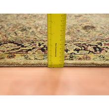 Load image into Gallery viewer, 3&#39;x19&#39;5&quot; Golden Yellow, Rajasthan with All Over Leaf Design, Hand Knotted, Densely Woven, 100% Wool, Thick and Plush, XL Runner, Oriental Rug FWR453798