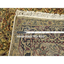 Load image into Gallery viewer, 3&#39;x19&#39;5&quot; Golden Yellow, Rajasthan With All Over Leaf Design, Hand Knotted, Densely Woven, 100% Wool, Thick And Plush, Xl Runner, Oriental Rug FWR453798