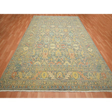 Load image into Gallery viewer, 9&#39;x12&#39;1&quot; Anchor Gray, Ziegler Mahal with Intricate Design, Shaved Low, 100% Wool, Hand Knotted, Vegetable Dyes, Oriental Rug FWR453816