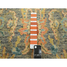 Load image into Gallery viewer, 9&#39;x12&#39;1&quot; Anchor Gray, Ziegler Mahal with Intricate Design, Shaved Low, 100% Wool, Hand Knotted, Vegetable Dyes, Oriental Rug FWR453816