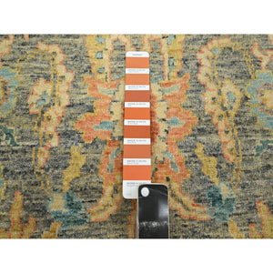 9'x12'1" Anchor Gray, Ziegler Mahal with Intricate Design, Shaved Low, 100% Wool, Hand Knotted, Vegetable Dyes, Oriental Rug FWR453816
