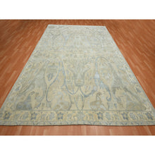 Load image into Gallery viewer, 8&#39;10&quot;x12&#39;1&quot; Papyrus White, Bijar Garus Spacious Persian Design With Soft Colors, Wool &amp; Silk, Hand Knotted, Natural Dyes, Oriental Rug FWR453822
