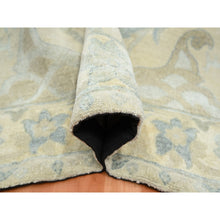 Load image into Gallery viewer, 8&#39;10&quot;x12&#39;1&quot; Papyrus White, Bijar Garus Spacious Persian Design With Soft Colors, Wool &amp; Silk, Hand Knotted, Natural Dyes, Oriental Rug FWR453822