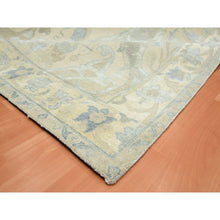 Load image into Gallery viewer, 8&#39;10&quot;x12&#39;1&quot; Papyrus White, Bijar Garus Spacious Persian Design With Soft Colors, Wool &amp; Silk, Hand Knotted, Natural Dyes, Oriental Rug FWR453822