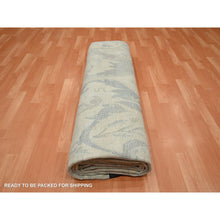 Load image into Gallery viewer, 8&#39;10&quot;x12&#39;1&quot; Papyrus White, Bijar Garus Spacious Persian Design With Soft Colors, Wool &amp; Silk, Hand Knotted, Natural Dyes, Oriental Rug FWR453822