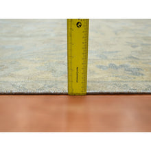 Load image into Gallery viewer, 8&#39;10&quot;x12&#39;1&quot; Papyrus White, Bijar Garus Spacious Persian Design With Soft Colors, Wool &amp; Silk, Hand Knotted, Natural Dyes, Oriental Rug FWR453822